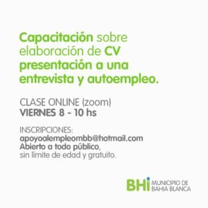 La Dirección de Empleo Municipal organiza una jornada de capacitación virtual gratuita sobre elaboración de CVs