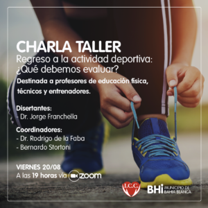 La Subsecretaría de Deportes e Instituto Clínico Cardiovascular invitan a una charla-taller virtual sobre regreso a la actividad deportiva