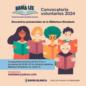Bahía Lee convoca voluntarios para formar parte de su programa de narración oral y promoción de la lectura.