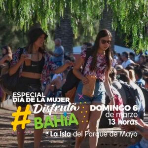 Especial Día de la Mujer del evento Disfrutá Bahía en el Parque de Mayo con presentaciones musicales de Extrapola y Flavia Fuentes