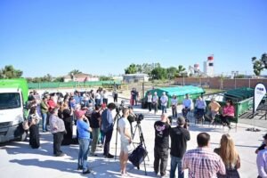 Susbielles inauguró ecopunto en Ingeniero White con zona educativa y asesoramiento ambiental comunitario.