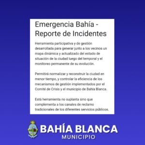 El Municipio lanza EMERGENCIA BAHÍA
