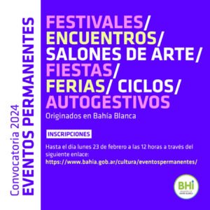 La Municipalidad abre convocatoria para eventos culturales permanentes 2024. Ciudadanos