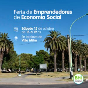 Se realizará una feria de emprendedores de Economía Social el sábado en la plaza Villa Mitre de 15 a 19 hs