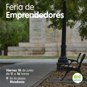Vuelve la feria de emprendedores a la plaza Rivadavia este viernes 18 de 11 a 16