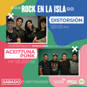 Bahía Blanca ofrece propuestas culturales para disfrutar en septiembre: el sábado 11 llega Rock en La Isla al Parque de Mayo con bandas locales
