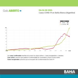 El Portal de Gobierno Abierto incorporó gráficos actualizados sobre evolución de casos positivos y recuperados de COVID-19.