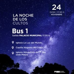 Nueva edición de La Noche de los Cultos celebra la diversidad religiosa con recital y visitas guiadas a templos locales.