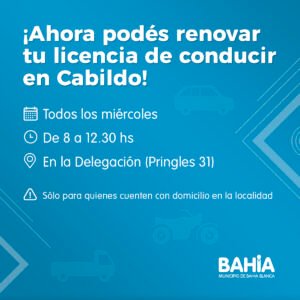La delegación de Cabildo atiende renovaciones de licencia de conducir los miércoles. Se tramitan licencias comunes (mayores de 70 años realizan trámite administrativo)