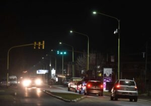 El Municipio habilitó la iluminación LED en avenida 14 de Julio entre Fragata Sarmiento y Autovía Juan Pablo II