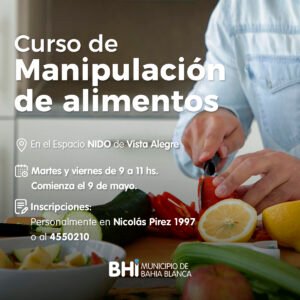 La municipalidad ofrece un curso gratuito sobre manipulación de alimentos en el espacio NIDO de Vista Alegre