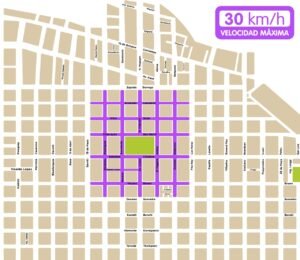 Se estableció límite de velocidad máxima de 30 km/h en 20 calles céntricas de Bahía Blanca