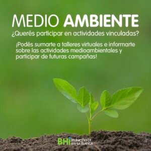 El municipio convoca a vecinos y vecinas a participar en actividades de medio ambiente completando una encuesta. Incluye talleres virtuales