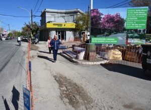 Se reanudó la obra de peatonalización en calle Falucho