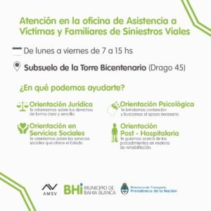 La municipalidad atiende a víctimas y familiares de siniestros viales en la Torre Bicentenario