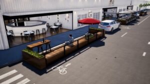 El Municipio evalúa con el sector gastronómico implementar plataformas urbanas desmontables en espacios de estacionamiento.