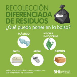 La municipalidad publica el cronograma de recolección diferenciada de residuos para la semana