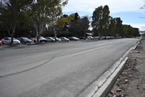 El intendente Héctor Gay supervisó las obras de pavimentación en avenida 14 de Julio