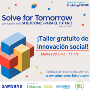Se realizará un taller gratuito de innovación social el martes a las 11 en el marco del concurso Soluciones para el Futuro. Dirigido a estudiantes y docentes de escuelas secundarias
