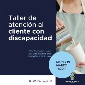 Taller de capacitación en atención al cliente con discapacidad dictado por especialista en accesibilidad.