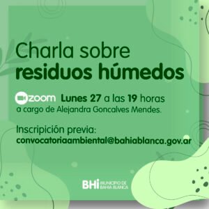 La municipalidad organiza una charla virtual sobre residuos húmedos